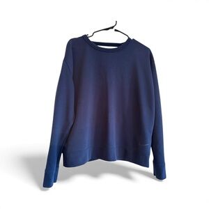 Nike Deep V-Back Sweatshirt Women’s M Navy | Open Back Pullover